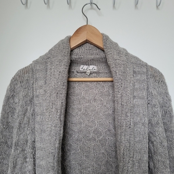 Aritzia Talula  Greenpoint Open Front Pocket Knit Cashmere Lambswool Cardigan - Picture 12 of 16